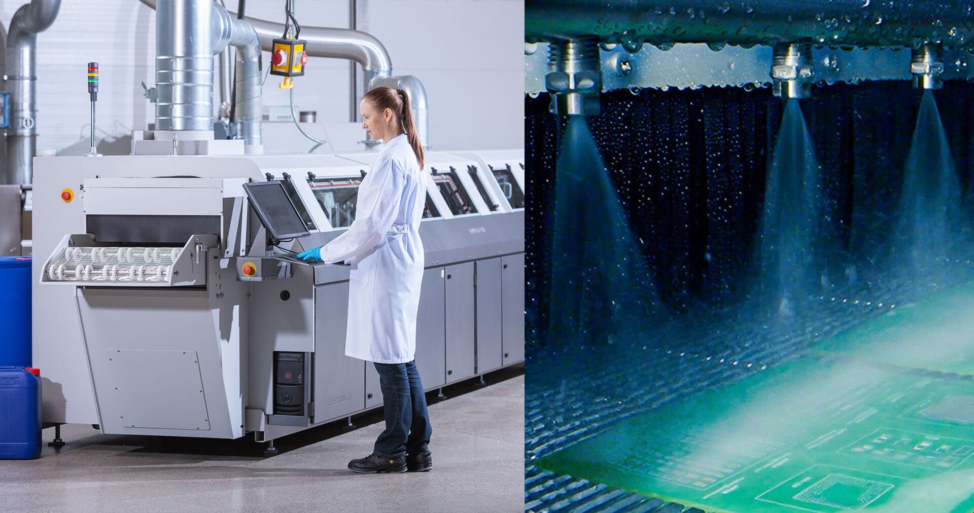 Inline Reinigungsanlage Reinigung elektronische Baugruppen