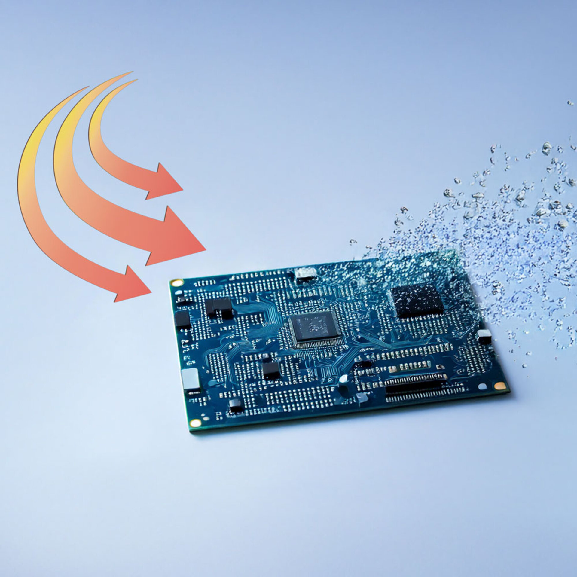 A circuit board is in the cleaning process and is being dried.  | © Zestron