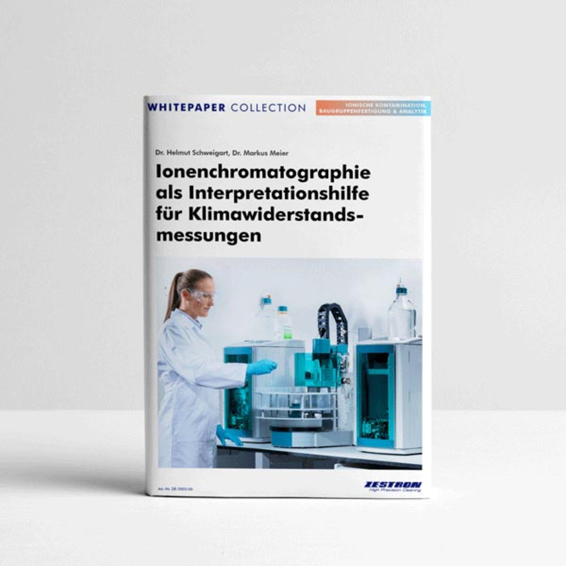 Whitepaper-Cover zur Vermeidung von Funktionsstörungen durch ionische Kontamination in elektronischen Bauteilen. | © Zestron