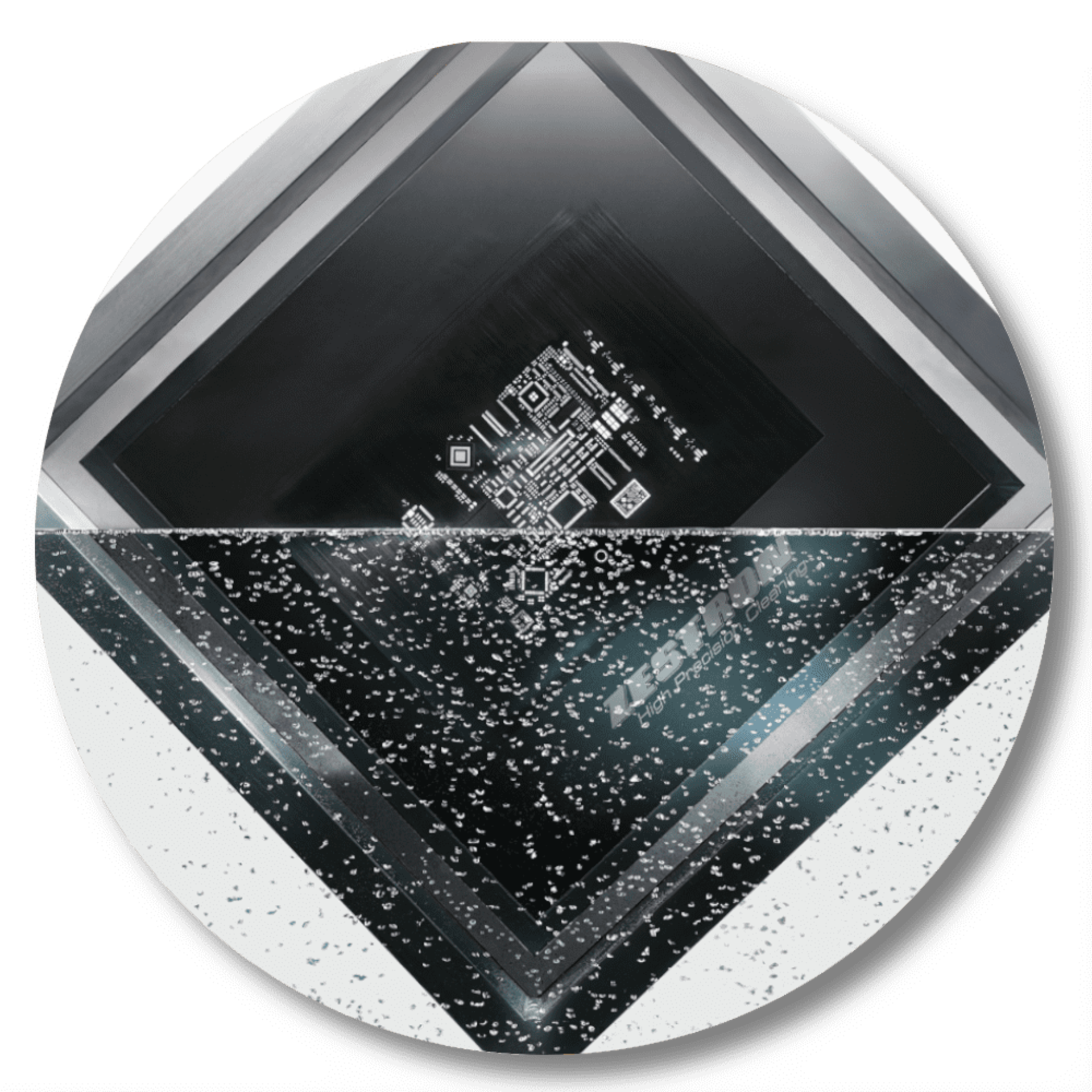 プリント基板を製造する際、クリーム半田やボンド、厚膜ペーストは、メタルマスク、プラスチックマスクまたはスクリーンを使用して印刷されます。メタルマスク表面及び開口部のクリーム半田やボンドの残渣は、印刷ミスや硬化に繋がるため、メタルマスクやスクリーンの手拭き洗浄や自動洗浄プロセスが必須です。