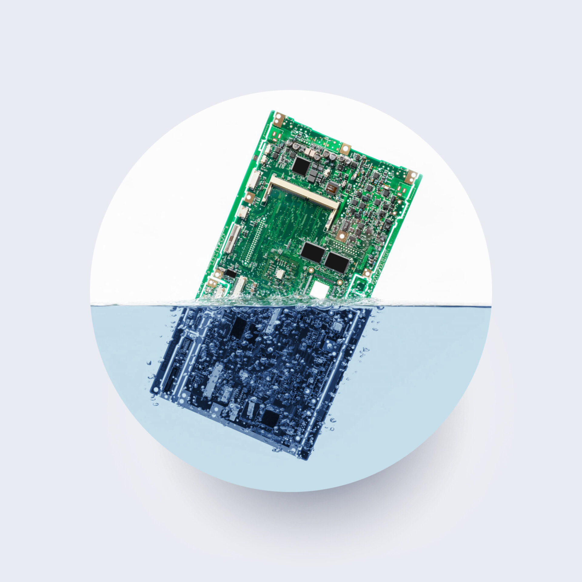 printed circuit board dipping into zestron cleaning chemistry 