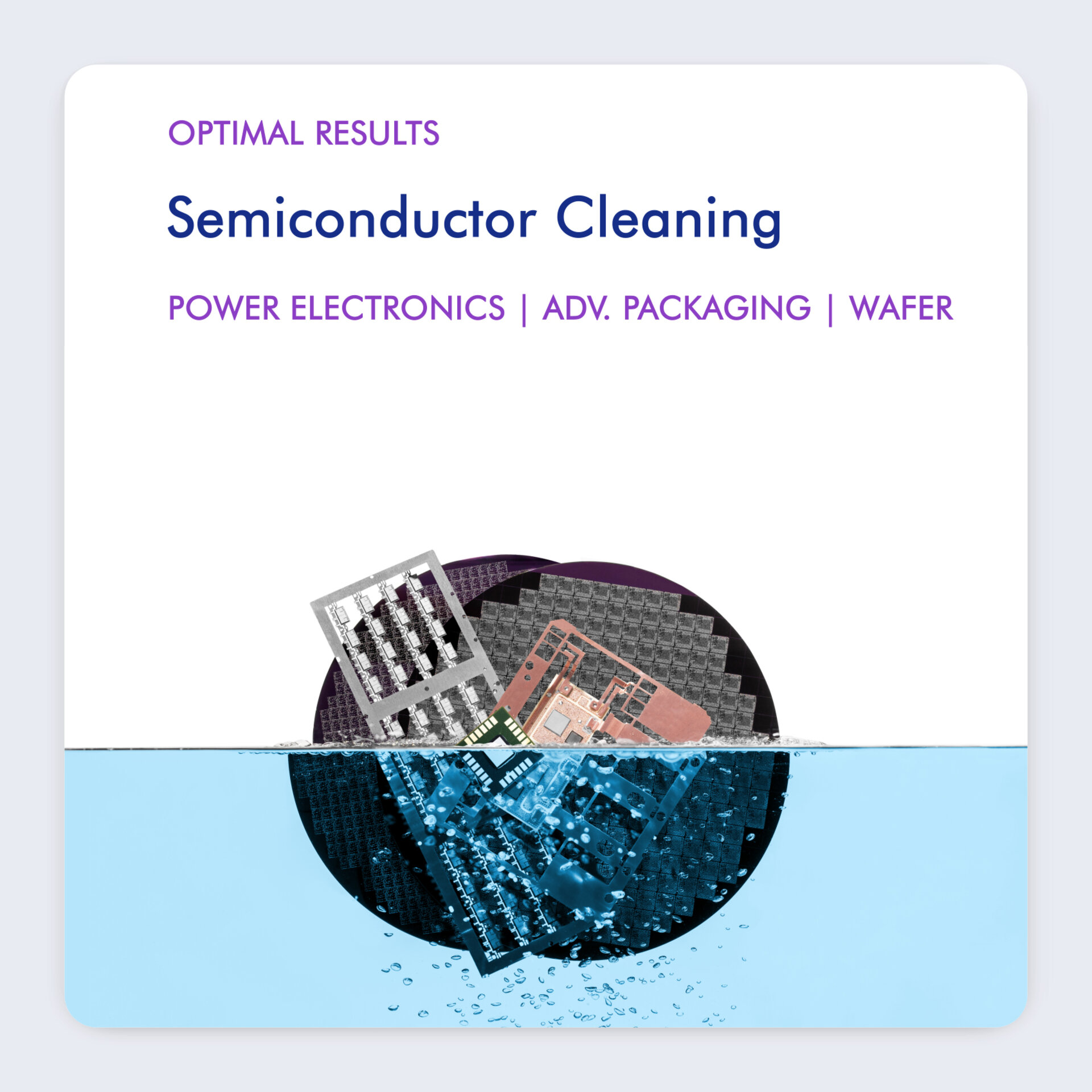 semiconductor wafer and flip chip dipping into zestron chemistry 