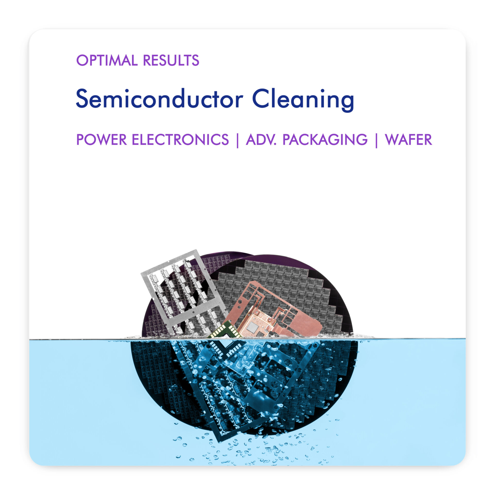 semiconductor wafer and flip chip dipping into zestron chemistry 