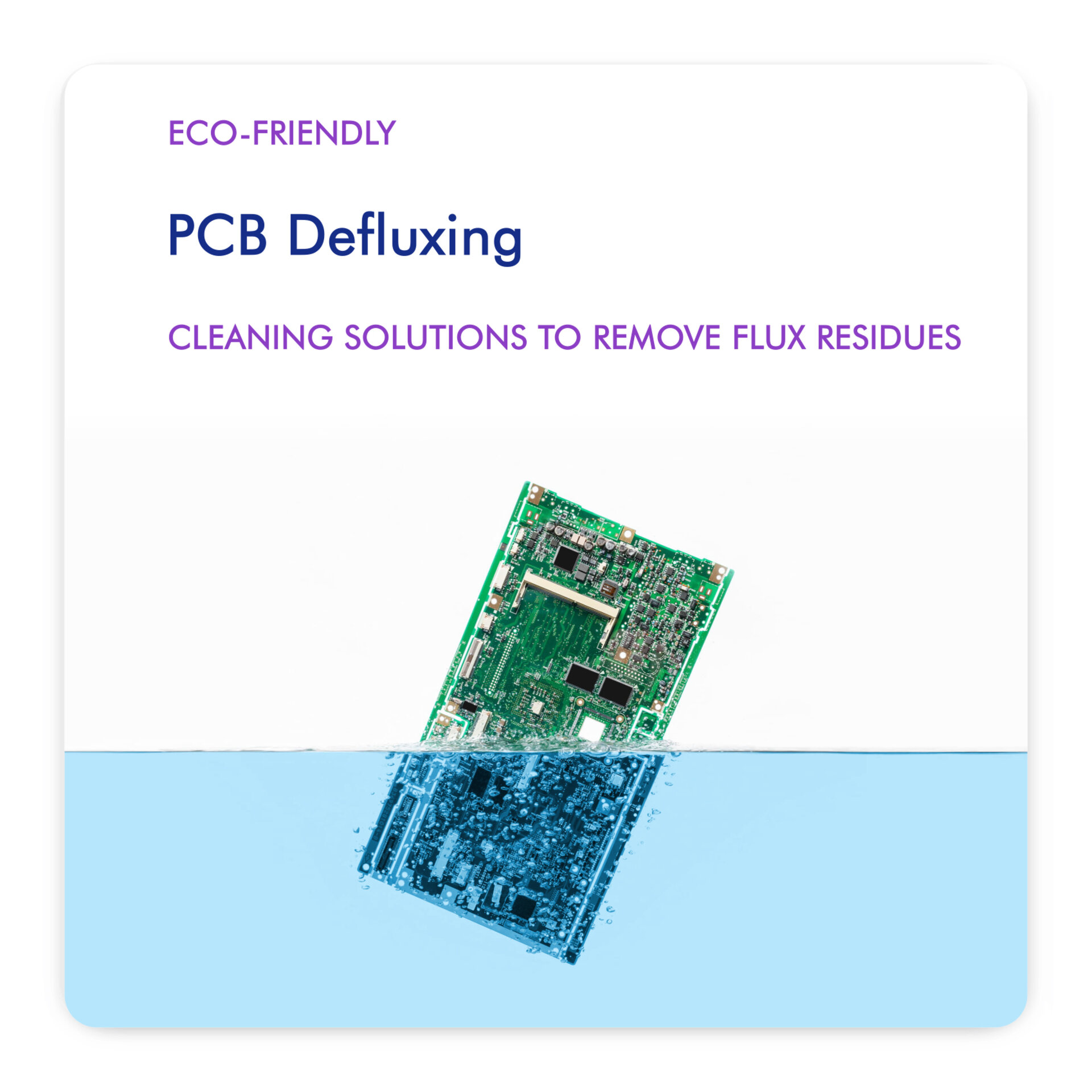 circuit board dipping into blue chemistry tank 