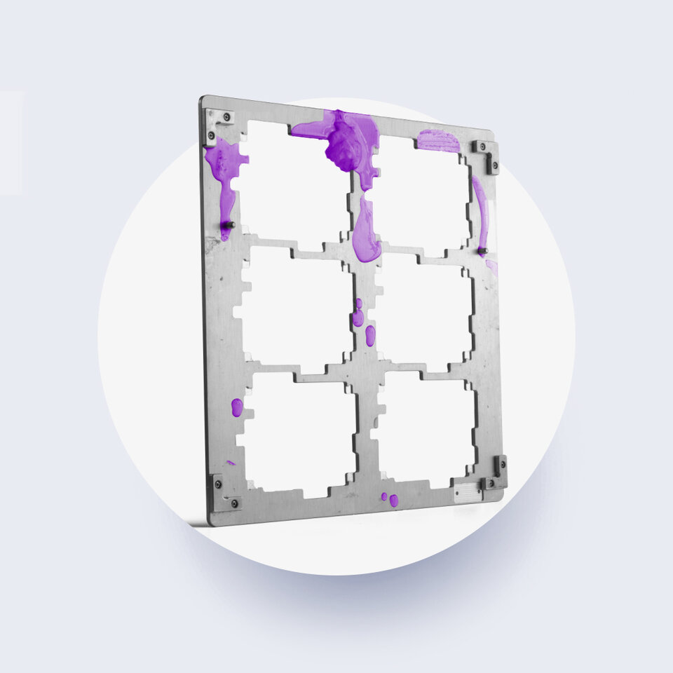 conformal coating on pallet showing failure during the process 